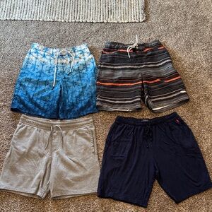Assorted Men’s Shorts Bundle - Blue Tie-Dye, Stripes, Gray, Navy